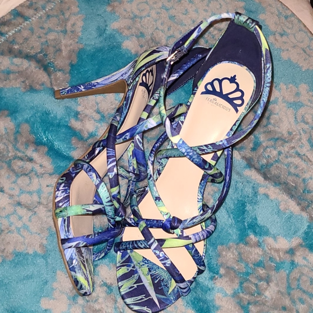 Fergalicious Tropical Patterned Heels - image 1